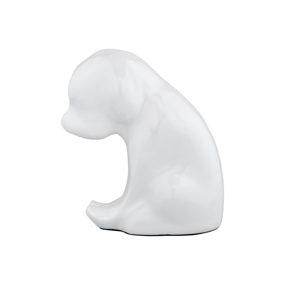 White Metal Dog Shaped Pet Cremation Urn